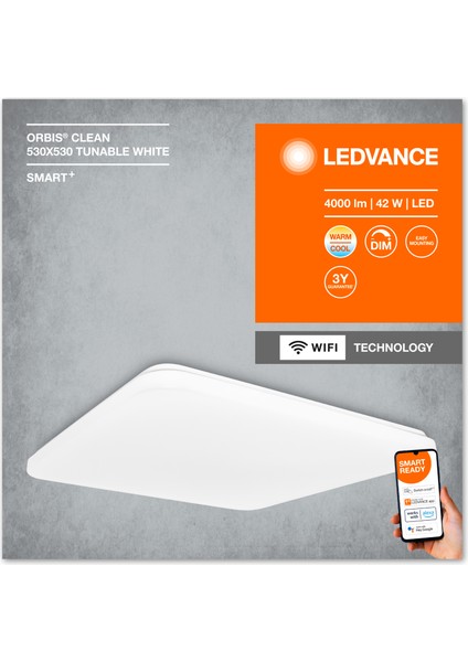 Smart Wıfı Orbıs Clean 530 x 530 Tw Ledv