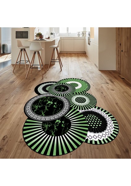 Dijital Baskılı Kaymaz Taban Yıkanabilir Lazer Kesim Salon Halısı Yolluk, V-Lazer-25-Yeşil, fiyatları