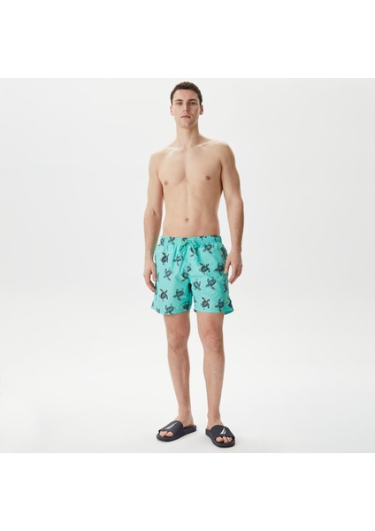 Erkek Yeşil Standart Fit Deniz Şortu T45328T.3QM