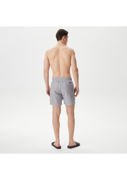 Erkek Lacivert Regular Fit Çizgili Deniz Şortu T45343T.4NV fiyatları