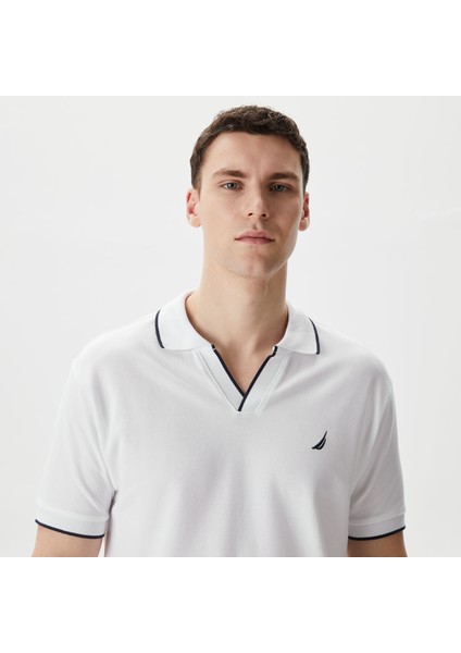 Nautıca Erkek Beyaz Classıc Fıt Kısa Kollu Polo K45308T.1BW fırsatları