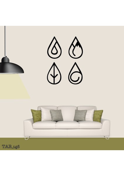 4 Element Duvar Tablosu