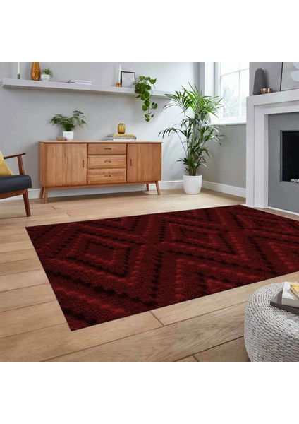 Dijital Baskılı Kaymaz Taban Yıkanabilir Sade Desen Yolluk Mutfak Salon Halısı, V-Sade-33-Bordo, fiyatları