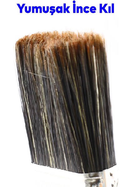 Plastik Saplı Yağlı Boya Fırça No: 2.5 Resim Ressam Fırçası Hobi Sanat Duvar Metal Ahşap Boyama
