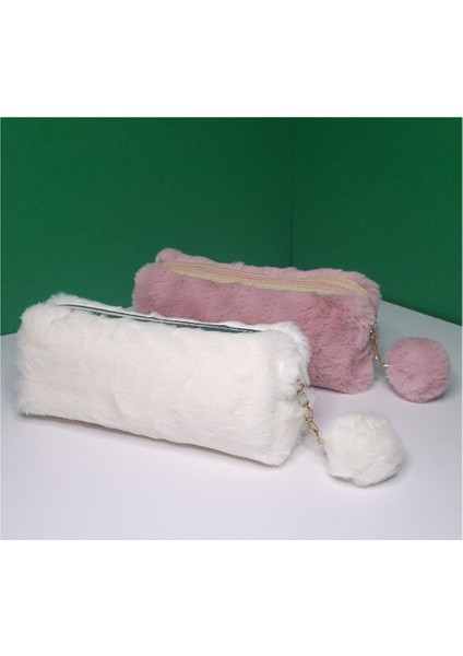 Dolphın PC-897 Peluş Kalem Çantası Biyeli - Pembe