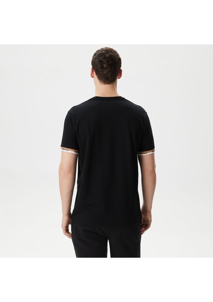 Nautıca Erkek Siyah Standart Fıt Kısa Kollu T-Shırt V45225T.0TB fiyatları