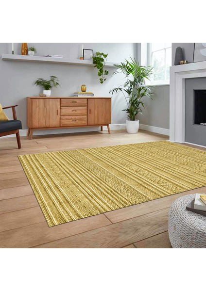Dijital Baskılı Kaymaz Taban Yıkanabilir Sade Desen Yolluk Mutfak Salon Halısı, V-Sade-30-Sarı, fiyatları