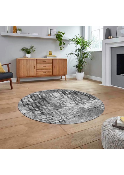 Dijital Baskılı Kaymaz Yıkanabilir Sade Desen Yuvarlak Mutfak Salon Halısı, V-Y-Sade-16-Gri, fiyatları