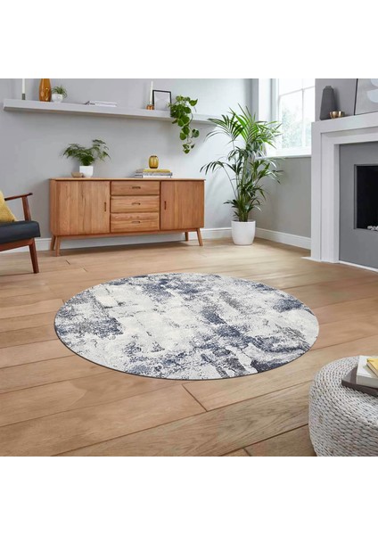 Dijital Baskılı Kaymaz Yıkanabilir Sade Desen Yuvarlak Mutfak Salon Halısı, V-Y-Sade-25-Mavi, fiyatları