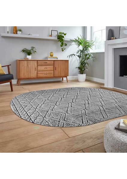 Dijital Baskılı Kaymaz Yıkanabilir Sade Desen Oval Yolluk Mutfak Salon Halısı, V-O-Sade-05-Gri, fiyatları