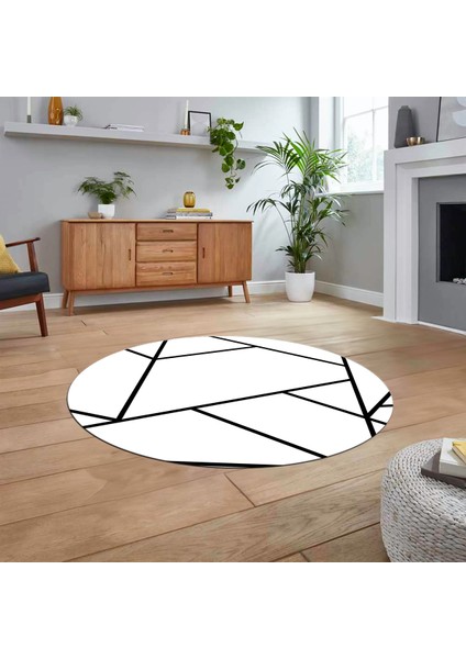 Dijital Baskılı Kaymaz Yıkanabilir Sade Desen Yuvarlak Mutfak Salon Halısı, V-Y-Sade-50-Beyaz, fiyatları
