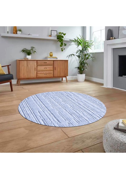 Dijital Baskılı Kaymaz Yıkanabilir Sade Desen Yuvarlak Mutfak Salon Halısı, V-Y-Sade-32-Mavi, fiyatları