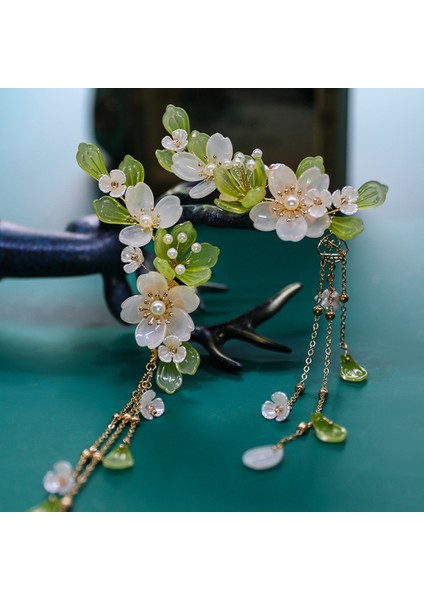 Kızın Saç Şekillendirici Pimler Çiçek Tasarımlı Eşleştirilmiş Set Hipoalerjenik Alaşımlı Saçaklı Şapkalar Cheongsam Çin Giysileri Elbise (Yurt Dışından) fırsatları