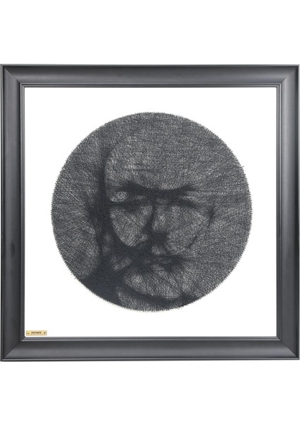 EL İŞÇİLİĞİ MEHMET AKİF ERSOY FİLOGRAFİ TABLO 58*58 cm -5913