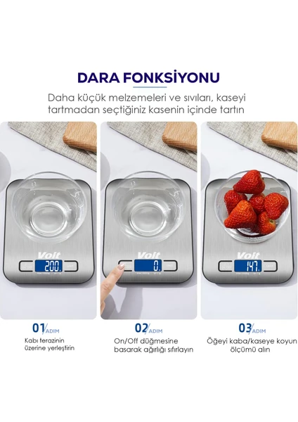 SC20 Hassas Terazi - LCD Ekranlı Dijital Tartı-Paslanmaz Çelik Ölçüm Baskülü 10KG & 1g