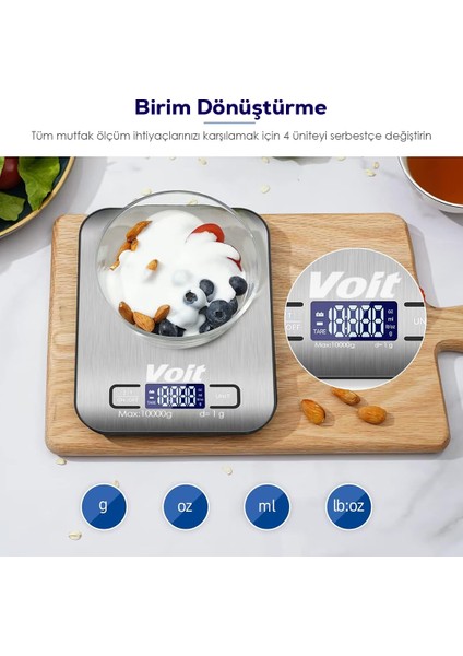 SC20 Hassas Terazi - LCD Ekranlı Dijital Tartı-Paslanmaz Çelik Ölçüm Baskülü 10KG & 1g