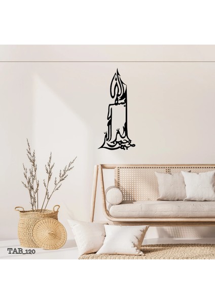 Besmele Yazılı Mum