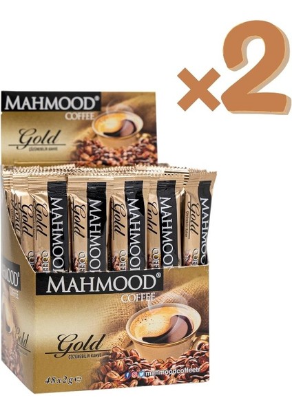 Mahmood Coffee Gold Granül Kahve 2 g x  48 adet  - 2 li set