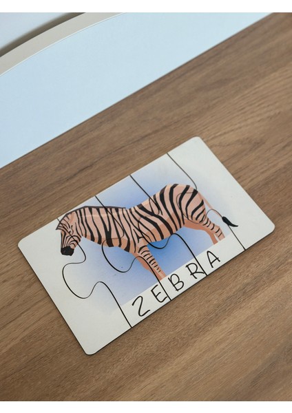 Hayvanlar Öğrenme Eşleme Puzzle Kartı, Puzzle Eğitici Oyuncak, Montessori Eğitim Oyuncak, Motor Zeka
