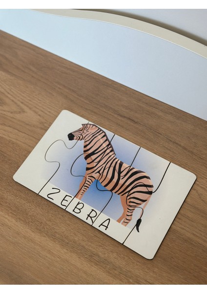 Hayvanlar Öğrenme Eşleme Puzzle Kartı, Puzzle Eğitici Oyuncak, Montessori Eğitim Oyuncak, Motor Zeka modelleri