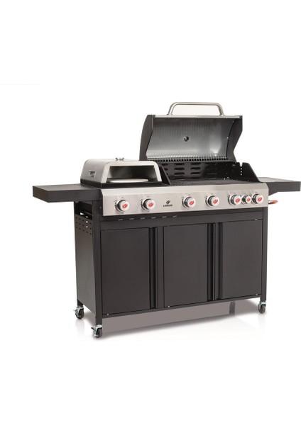 Caliano 6.1 Pizza Fırınlı Outdoor Gazlı Barbekü Siyah