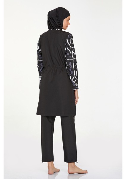 Paraşüt Tam Kapalı Tesettür Mayo 9292 Pınny Siyah indirimleri