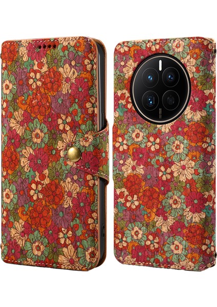 Huawei Mate 50 4g Deri Kılıf Standlı Düşmeye Dayanıklı Cüzdan Telefon Kapağı (Yurt Dışından)