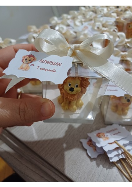 Aslan Mum 15ADET,DOĞUM Günü Hediyesi, Bebek Mevludu, Sünnet Hatırası, Babyshower,diş Partisi,yenidoğan Hediyelik Mum modelleri