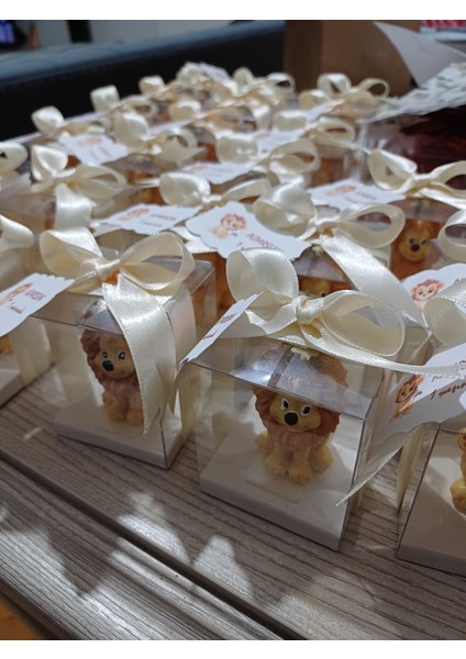 Aslan Mum 15ADET,DOĞUM Günü Hediyesi, Bebek Mevludu, Sünnet Hatırası, Babyshower,diş Partisi,yenidoğan Hediyelik Mum