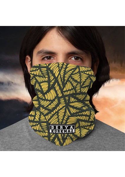 Sarı Zebra Tasarım Boyunluk Bandana