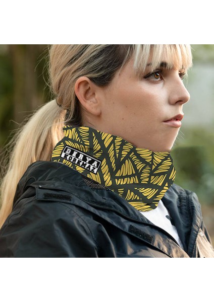 Sarı Zebra Tasarım Boyunluk Bandana