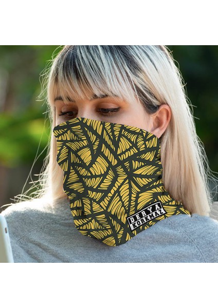 Sarı Zebra Tasarım Boyunluk Bandana