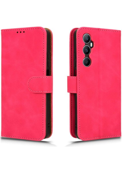 Realme C65 4g Deri Için Kılıf Folio Flip Case Kart Ekleme Tam (Yurt Dışından)