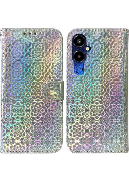 Tecno Pova 4 Pro Için Kılıf Standı Tutucu Glitter Renkli Cüzdan Kılıf Kartı (Yurt Dışından)