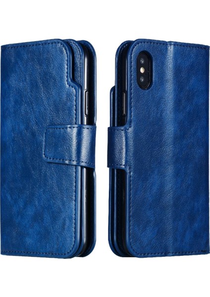 IPhone X/xs Cüzdan Manyetik Pu Deri Kickstand 9 Kart Yuvaları (Yurt Dışından)
