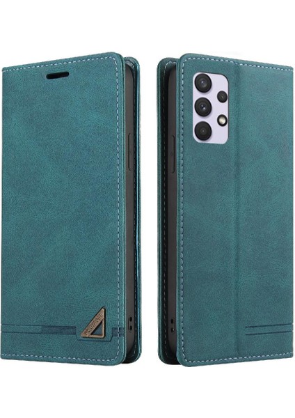 Samsung Galaxy A32 4g Premium Deri Premium Deri Kickstand Için Kılıf (Yurt Dışından)