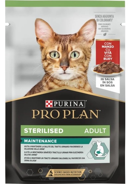 Dana Etli Kısırlaştırılmış Kedi Yaş Maması 85GR x 5 Adet