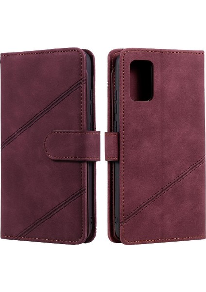 Samsung Galaxy A02S Için Kılıf Cüzdan Flip Folio Bileklik Kart Tutucu Pu (Yurt Dışından)