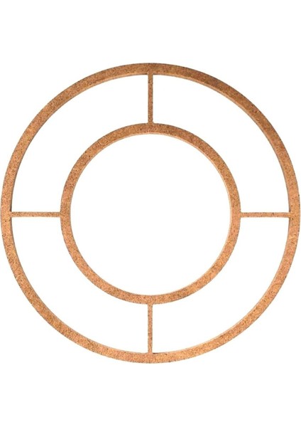 40 cm Ham Mdf Geçişli Makrome Kasnak 40 cm 6 mm
