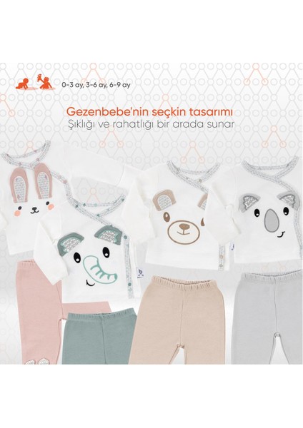 Hero Bebekler Için Nakışlı Zıbın Patikli Pantolon Set-Teddy (Organik)