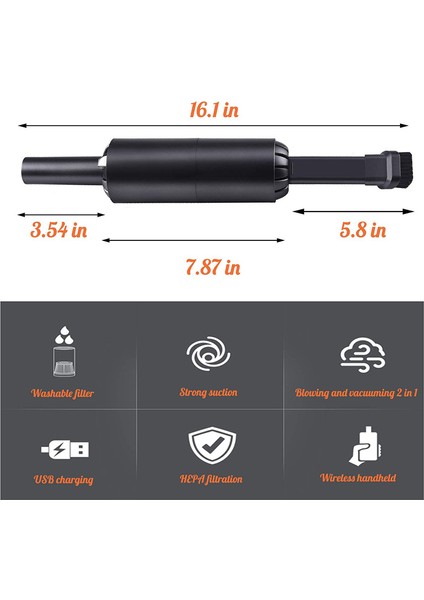 Elde Taşınabilir Mini Elektrikli Süpürge, 80W USB Şarj Edilebilir Vac Hafif (Yurt Dışından) fiyatları