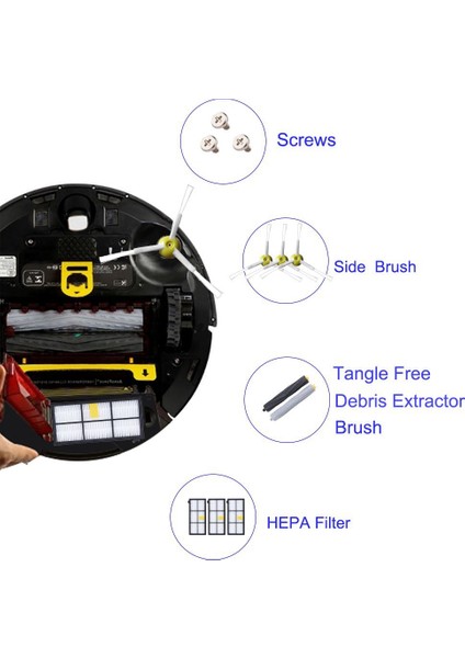 Irobot Roomba Serisi 805 860 870 871 880 890 960 Için Yedek Kit (Yurt Dışından)