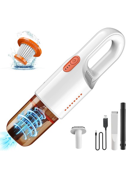 Araba/ev/saç Için Şarj Edilebilir Taşınabilir Akülü Elektrikli Süpürge (Yurt Dışından)