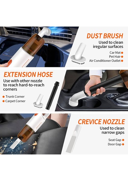 Araba/ev/saç Için Şarj Edilebilir Taşınabilir Akülü Elektrikli Süpürge (Yurt Dışından) fiyatları