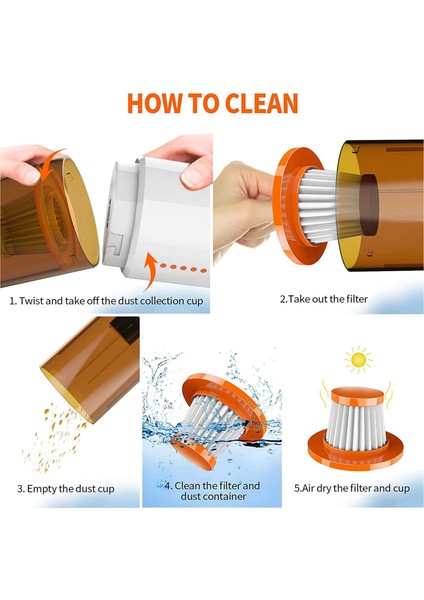 Araba/ev/saç Için Şarj Edilebilir Taşınabilir Akülü Elektrikli Süpürge (Yurt Dışından) indirimleri