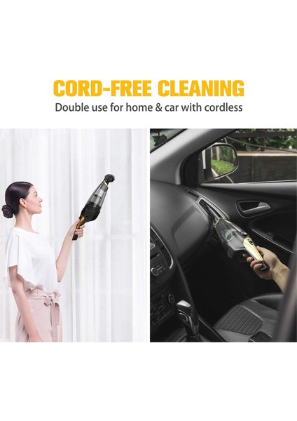 Ev ve Araba Için El Tipi Güçlü Emişli Süpürge Gold (Yurt Dışından) indirimleri