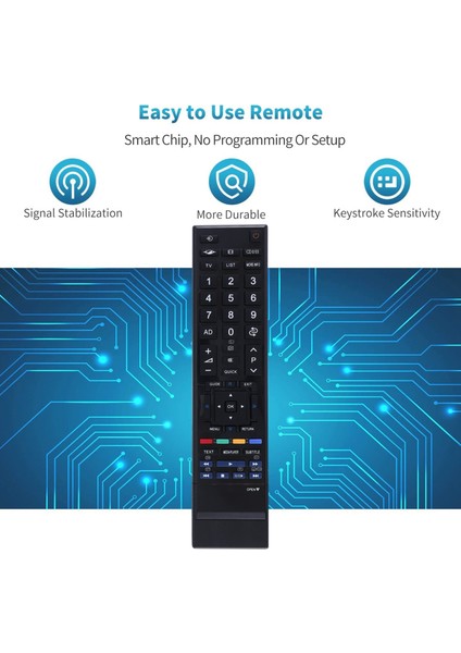 Toshiba CT-90345 Tv Uzaktan Kumandası Için Yedek Uzaktan Kumanda (Yurt Dışından) modelleri