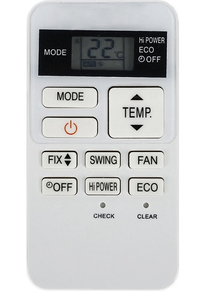 Toshiba Klimaya Uygun Uzaktan Kumanda (Yurt Dışından)