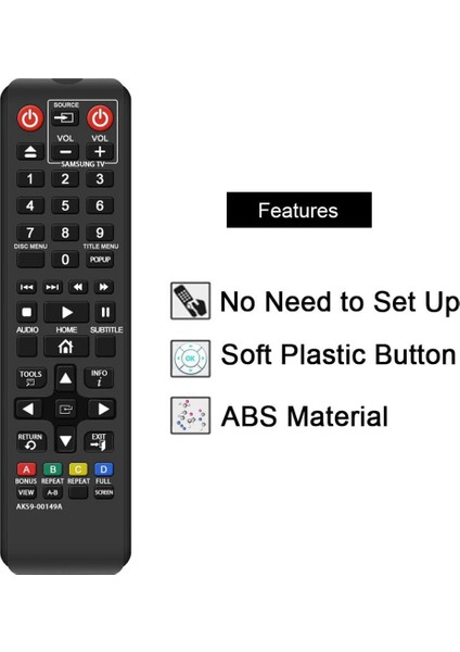 AK59-00149A Samsung DVD Blu-Ray Oynatıcı Için Uzaktan Kumandanın Değiştirilmesi (Yurt Dışından) fiyatları