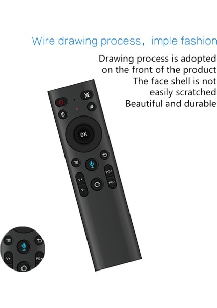 Q5+ Air Mouse Akıllı Tv Android Kutusu Için Bluetooth Uzaktan Ses Kontrolü (Yurt Dışından)